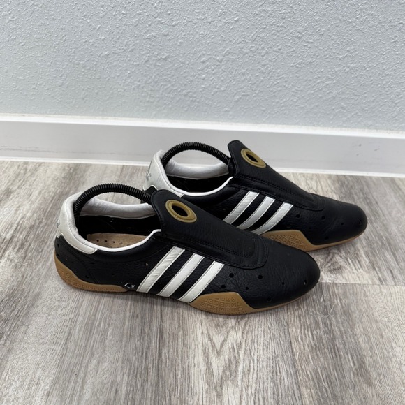 Adidas Sm II Taekwondo Shoes Black White 3 Stripe‎ Slip On Sneakers Gym